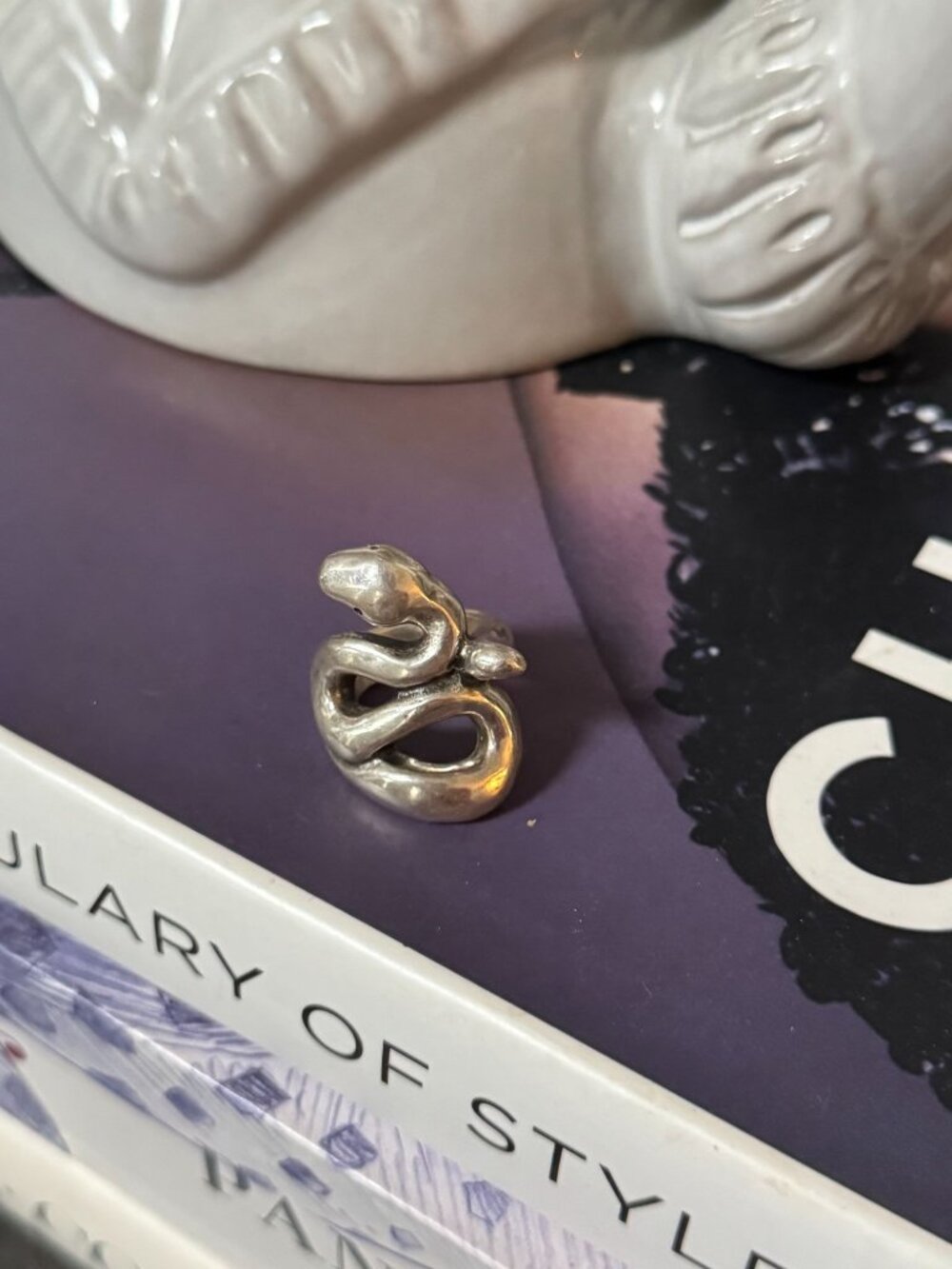 UNOde50 Uno De 50 Charmed Encantada Snake Serpent Ring Silver 6
